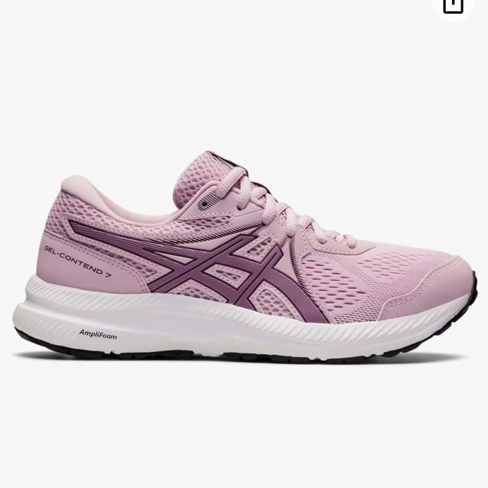 Asics Purple and Pink Athletic Shoes with Breathable Mesh and Cushioned Sole